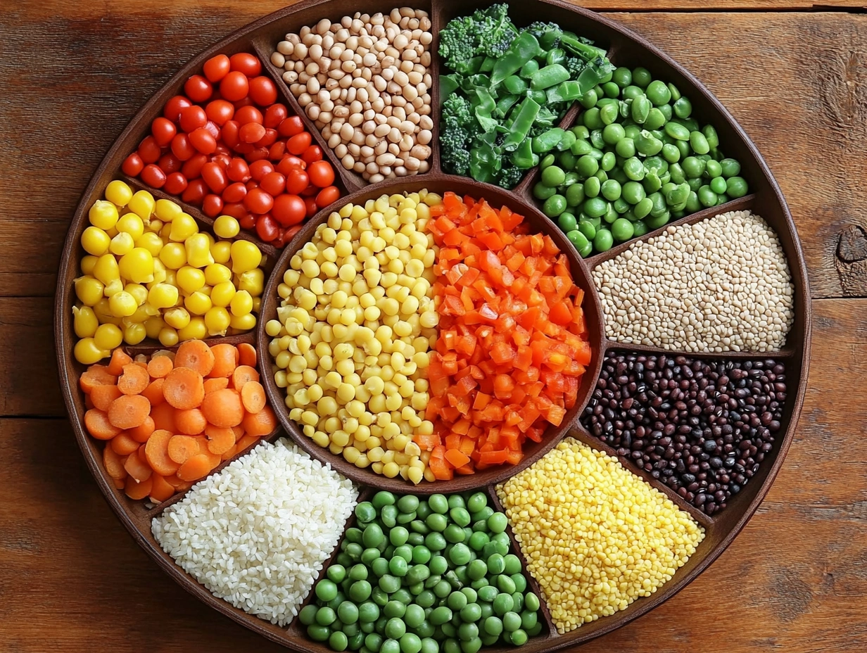 Здорова їжа: різноманітна вегетаріанська страва